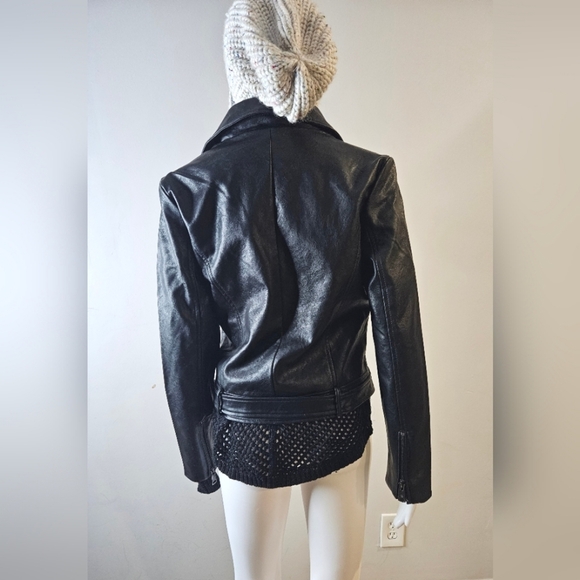 Elodie Vegan Leather Moto Jacket SZ M - Picture 3 of 7